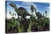 A Pair of Herbivorous Camptosaurus Dinosaurs-null-Stretched Canvas