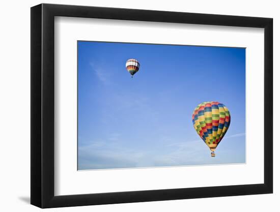 A Pair of Hot Balloons in the Air.-Jose AS Reyes-Framed Photographic Print