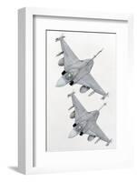 A Pair of Hungarian Air Force Jas-39 Gripen over Lithuania-Stocktrek Images-Framed Photographic Print