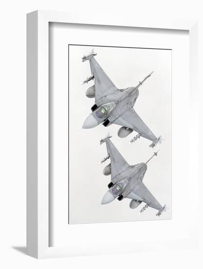 A Pair of Hungarian Air Force Jas-39 Gripen over Lithuania-Stocktrek Images-Framed Photographic Print