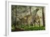 A Pair of Iguanodon Bernissartensis Grazing-Stocktrek Images-Framed Art Print