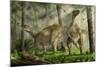 A Pair of Iguanodon Bernissartensis Grazing-Stocktrek Images-Mounted Art Print