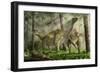 A Pair of Iguanodon Bernissartensis Grazing-Stocktrek Images-Framed Art Print