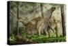 A Pair of Iguanodon Bernissartensis Grazing-Stocktrek Images-Stretched Canvas