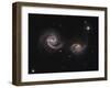 A Pair of Interacting Spiral Galaxies with Swirling Arms-null-Framed Photographic Print