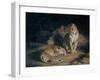 A Pair of Leopards, 1845-William Huggins-Framed Giclee Print