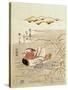 A Pair of Mandarin Ducks-Isoda Koryusai-Stretched Canvas