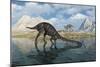 A Pair of Massospondylus at a Watering Hole-Stocktrek Images-Mounted Art Print