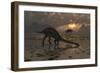 A Pair of Massospondylus at a Watering Hole-Stocktrek Images-Framed Premium Giclee Print