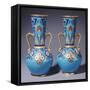 A Pair of Minton Twin-Handled Cloisonne Vases, Circa 1871-Alvar Aalto-Framed Stretched Canvas