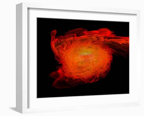 A Pair of Neutron Stars Colliding, Merging, and Forming a Black Hole-null-Framed Art Print