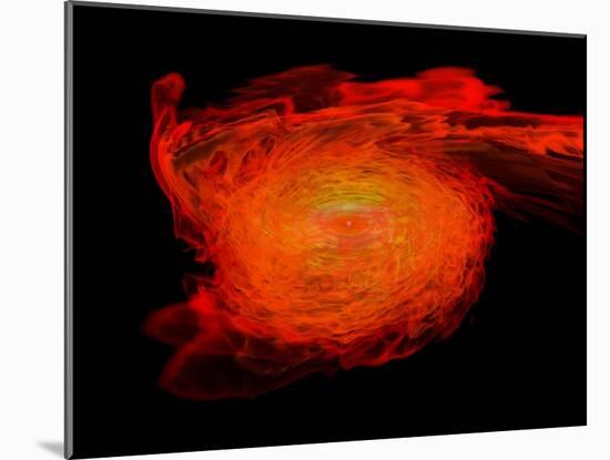 A Pair of Neutron Stars Colliding, Merging, and Forming a Black Hole-null-Mounted Art Print