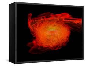 A Pair of Neutron Stars Colliding, Merging, and Forming a Black Hole-null-Framed Stretched Canvas