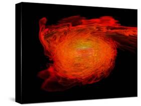 A Pair of Neutron Stars Colliding, Merging, and Forming a Black Hole-null-Stretched Canvas