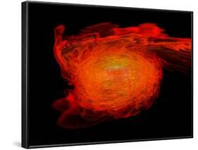 A Pair of Neutron Stars Colliding, Merging, and Forming a Black Hole-null-Framed Art Print