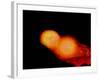 A Pair of Neutron Stars Colliding, Merging, and Forming a Black Hole-null-Framed Art Print