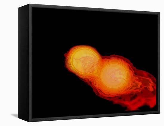 A Pair of Neutron Stars Colliding, Merging, and Forming a Black Hole-null-Framed Stretched Canvas