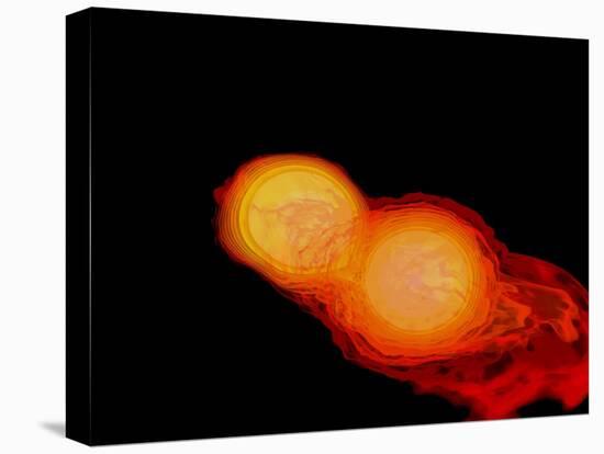 A Pair of Neutron Stars Colliding, Merging, and Forming a Black Hole-null-Stretched Canvas