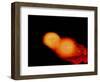 A Pair of Neutron Stars Colliding, Merging, and Forming a Black Hole-null-Framed Art Print