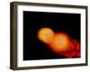 A Pair of Neutron Stars Colliding, Merging, and Forming a Black Hole-null-Framed Art Print