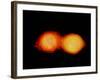 A Pair of Neutron Stars Colliding, Merging, and Forming a Black Hole-null-Framed Art Print