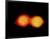 A Pair of Neutron Stars Colliding, Merging, and Forming a Black Hole-null-Framed Art Print