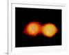 A Pair of Neutron Stars Colliding, Merging, and Forming a Black Hole-null-Framed Art Print