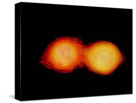 A Pair of Neutron Stars Colliding, Merging, and Forming a Black Hole-null-Stretched Canvas