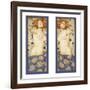 A Pair of Pastels on Paper, Depicting Semi-Nude Female Figures, C.1900-null-Framed Giclee Print