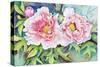 A Pair of Peonies-Joanne Porter-Stretched Canvas