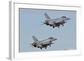 A Pair of Polish Air Force F-16 Block 52+ Taking Off-Stocktrek Images-Framed Photographic Print
