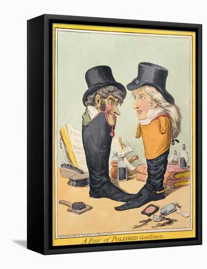 A Pair of Polished Gentlemen, Published by Hannah Humphrey in 1801-James Gillray-Framed Stretched Canvas