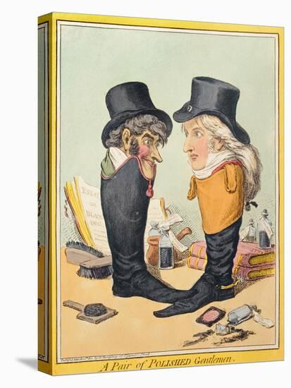 A Pair of Polished Gentlemen, Published by Hannah Humphrey in 1801-James Gillray-Stretched Canvas