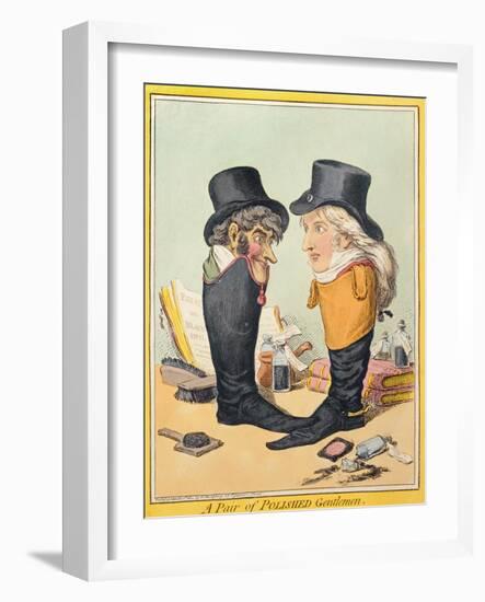 A Pair of Polished Gentlemen, Published by Hannah Humphrey in 1801-James Gillray-Framed Giclee Print