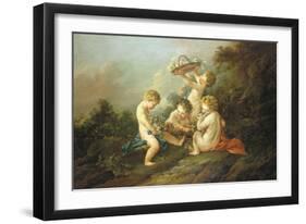 A Pair Of Putti I-Francois Boucher-Framed Premium Giclee Print