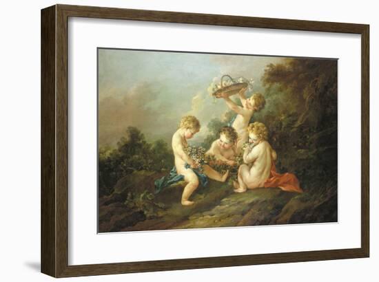 A Pair Of Putti I-Francois Boucher-Framed Premium Giclee Print