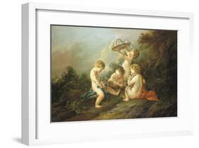 A Pair Of Putti I-Francois Boucher-Framed Premium Giclee Print