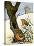 A Pair of Robins-Margaret Loxton-Stretched Canvas