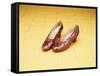 A Pair of Ruby Slippers Worn by Judy Garland in the 1939 MGM film "The Wizard of Oz"-null-Framed Stretched Canvas