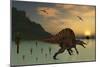 A Pair of Spinosaurus Hunting for Fish-Stocktrek Images-Mounted Art Print