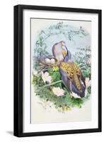 A Pair of Turtle Doves-Edouard Travies-Framed Premium Giclee Print