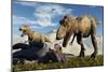 A Pair of Tyrannosaurus Rex Dinosaurs Ready to Make a Meal of a Dead Triceratops-Stocktrek Images-Mounted Premium Giclee Print