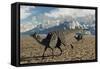 A Pair of Velafrons Hadrosaurid Dinosaurs from the Cretaceous Period-Stocktrek Images-Framed Stretched Canvas