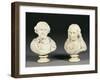 A Pair of White Marble Busts of William Shakespeare and John Milton, Last Quarter 19th Century-null-Framed Giclee Print