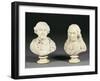 A Pair of White Marble Busts of William Shakespeare and John Milton, Last Quarter 19th Century-null-Framed Giclee Print