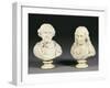 A Pair of White Marble Busts of William Shakespeare and John Milton, Last Quarter 19th Century-null-Framed Giclee Print