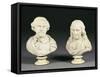 A Pair of White Marble Busts of William Shakespeare and John Milton, Last Quarter 19th Century-null-Framed Stretched Canvas