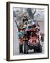 A Pakistan Earthquake Survivor Family Ride a Vehicle as They Make Their Way to Mansehra-null-Framed Photographic Print