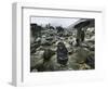 A Pakistani Earthquake Survivor Shivers-null-Framed Photographic Print