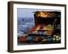 A Palestinian Fruit and Vegetable Vendor Waits for Customers-Kevin Frayer-Framed Photographic Print